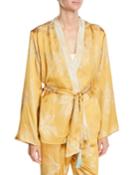 Sirena Belted Floral Jacquard Jacket