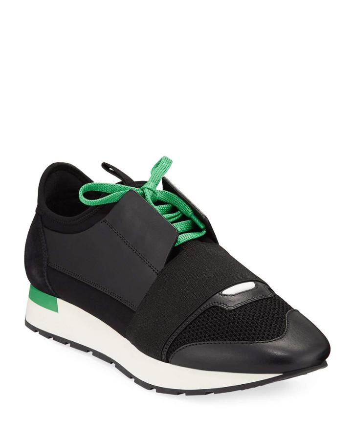 Men's Race Runner Mesh & Leather