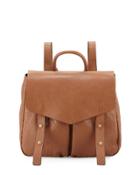 Cargo Pebbled Faux-leather Backpack