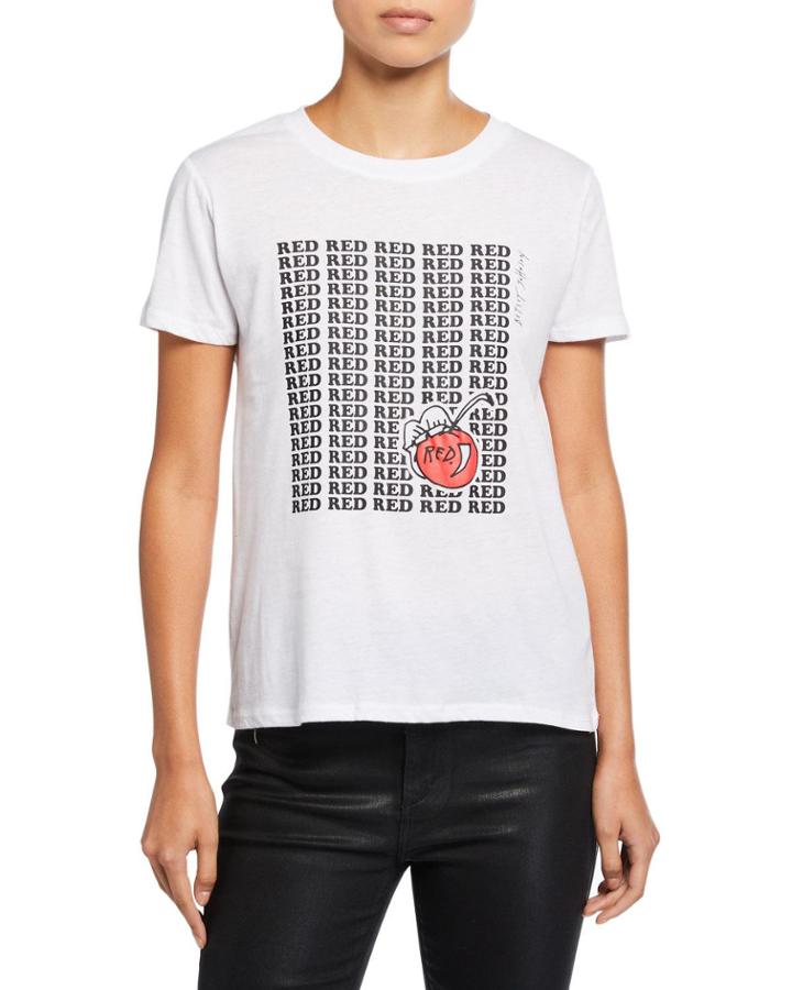 Red Cherry Graphic Print T-shirt