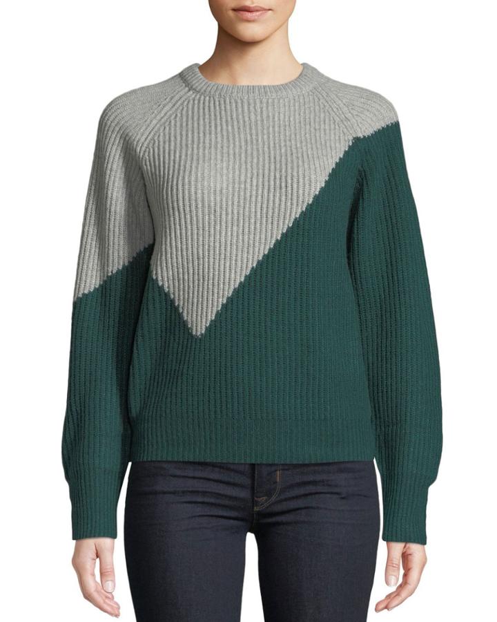 Unbalanced Ribbed Crewneck
