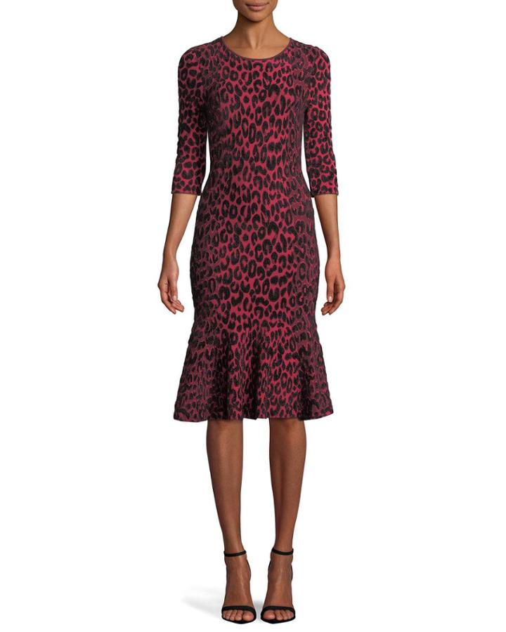 Textured Leopard Animal-print Mermaid