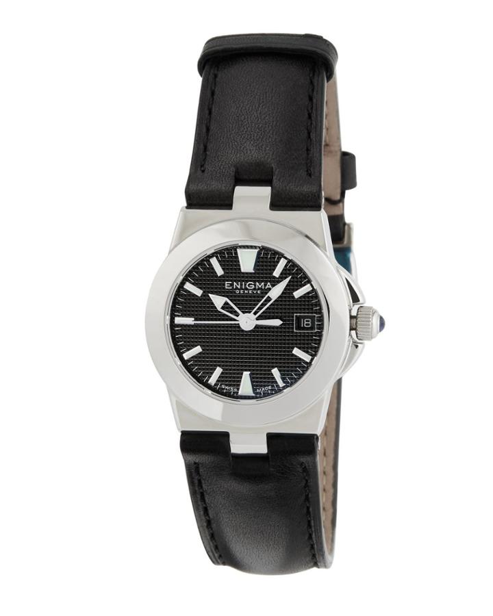 26mm Date Watch W/ Leather