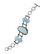 3-aquamarine Bracelet W/ Diamonds