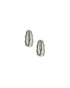 18k Two-tone Diamond Hoop Earrings
