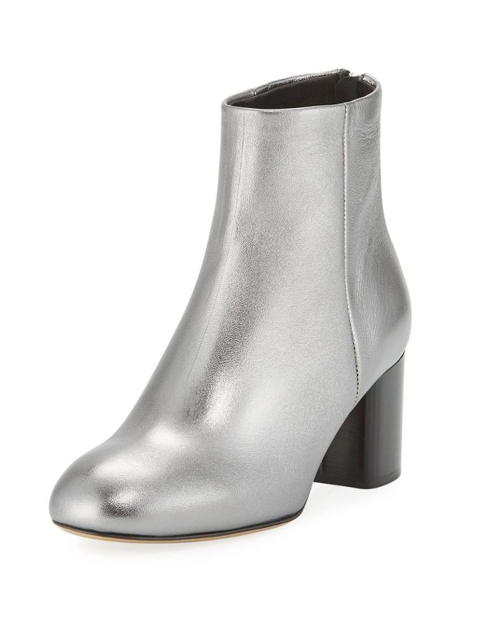 Drea Metallic Leather Booties