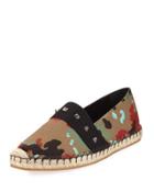 Camouflage Jute-trimmed Loafers,