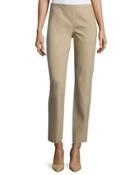 Mid-rise Side-zip Ankle Pants,