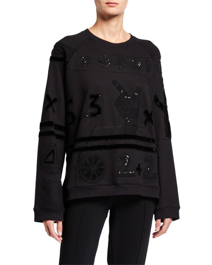 Counting Sequined Velvet & Neoprene