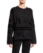 Counting Sequined Velvet & Neoprene