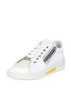 Men's Casual Leather Sneakers, White