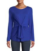 Tie-front Long-sleeve Tee