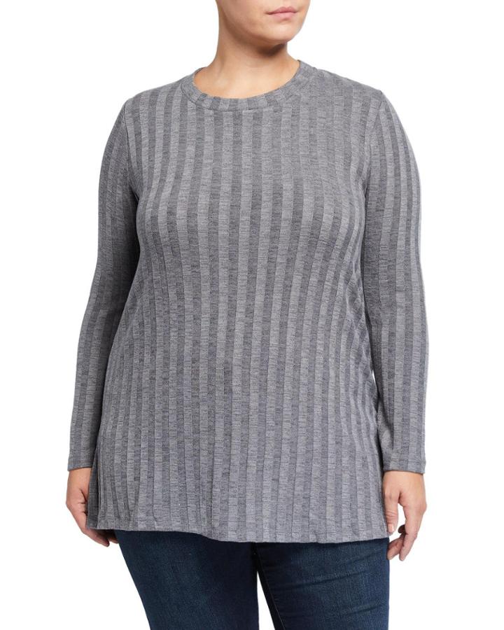 Plus Size Alex Ribbed Crewneck Tee
