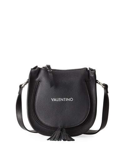 Sylvie Leather Crossbody Bag, Black