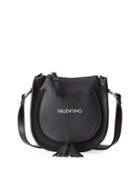 Sylvie Leather Crossbody Bag, Black