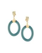 Liquid Metal Open Hoop Drop Earrings