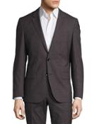 Genesis Check Two-piece Suit, Open Gray