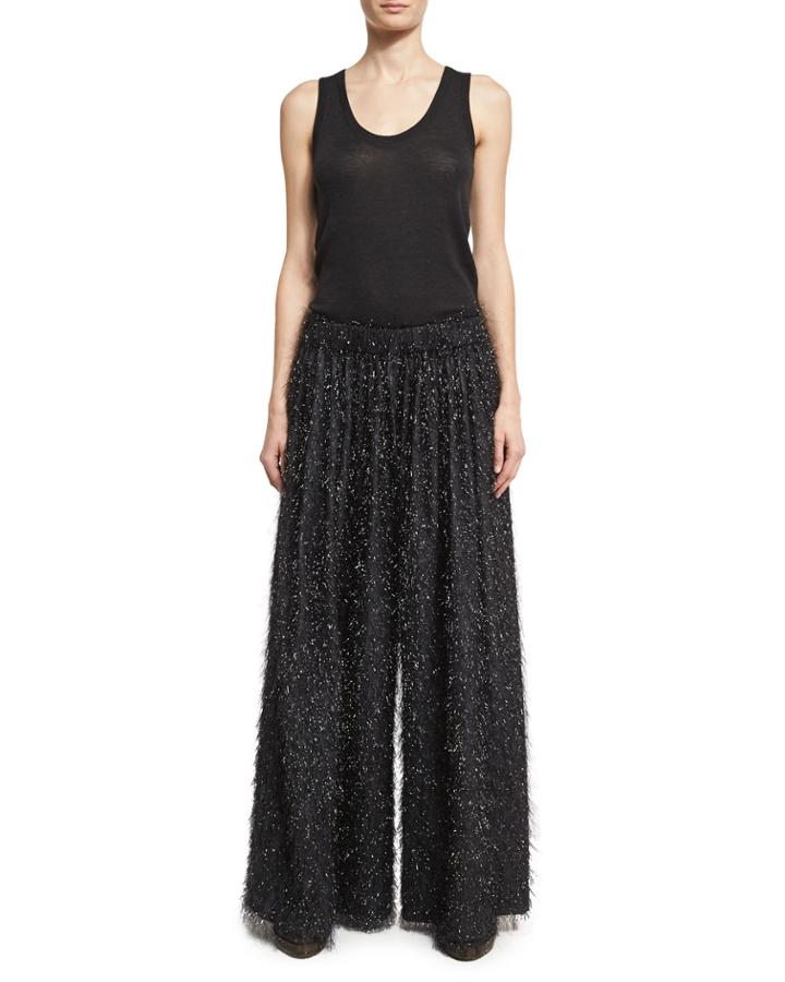 Fil Coup&eacute; Wide-leg Tank Jumpsuit, Onyx