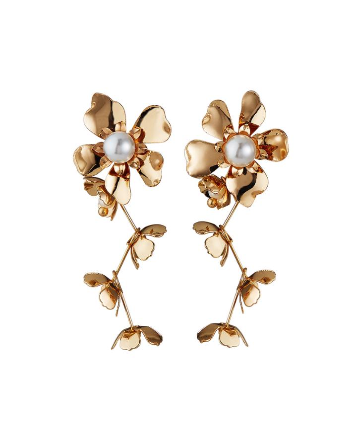 Linear Floral Earrings