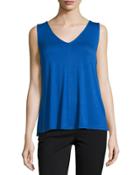 Cross-back Chiffon-panel Tank