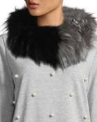 Silver Fox Muffler Collar, Black