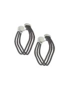 Split Angular Cable Hoop Earrings