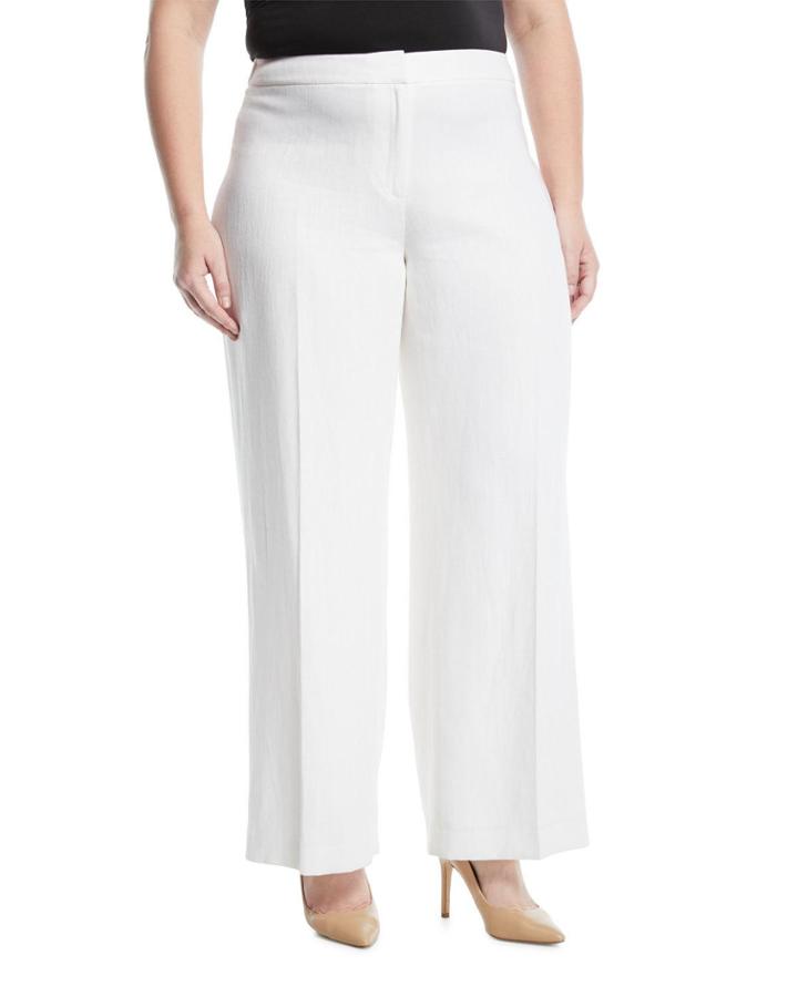 Kenmare Havana Wide-leg Linen Pants,