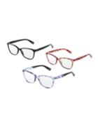 Green Daisy Plastic Square Readers, Set Of