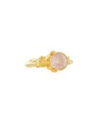 Angelitos 18k Rose Quartz Cherub Ring