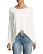 L/s Scoop Neck Cross Front