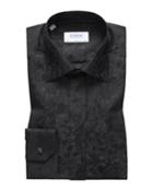 Men's Slim Fit Tonal Floral Formal Dress