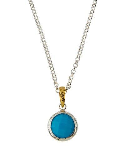 Galapagos Round Turquoise Pendant Necklace