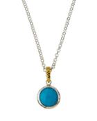 Galapagos Round Turquoise Pendant Necklace