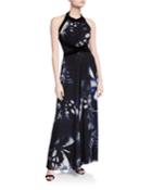 Butterfly Long Halter Dress