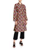 G Sequence Printed Silk Belted Coat