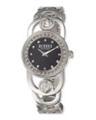 32mm Carnaby Street Bracelet Watch With Crystals, Black/silver