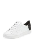 Varin Leather Low-top Sneaker, White/black