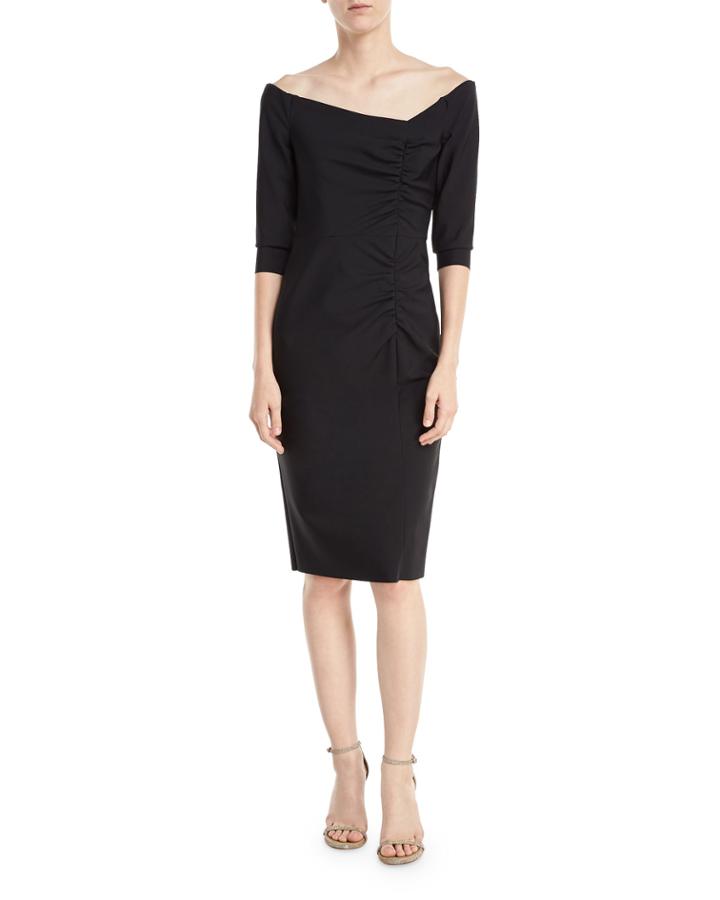 Remy Off-the-shoulder Tech-stretch Cocktail Dress