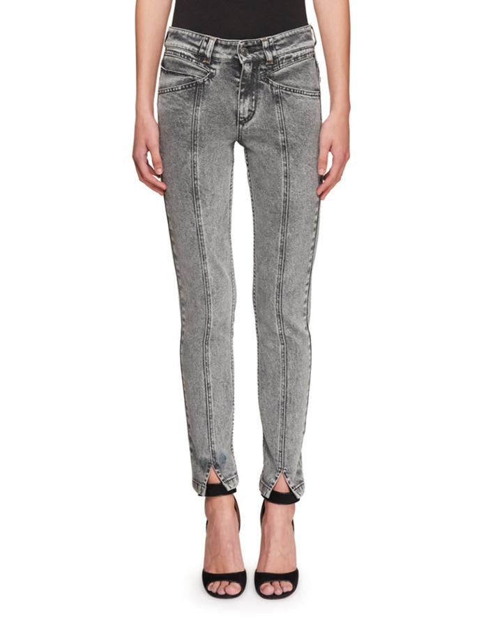High-waist Lightning Bolt Straight-leg Jeans