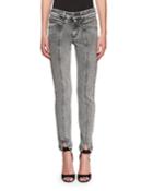 High-waist Lightning Bolt Straight-leg Jeans