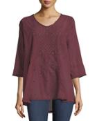 Dia Eyelet Voile Top