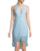 Caroline Lace High-low V-neck Dress