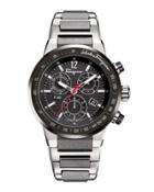 44mm F-80 Men's Chronograph Bracelet Watch, Black