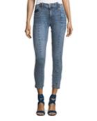 The Smith Skinny Ankle Jeans With Deconstructed Panels