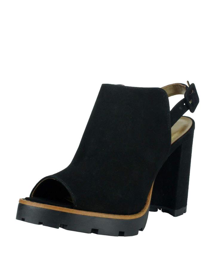 Mackenzie Suede Open-toe Booties