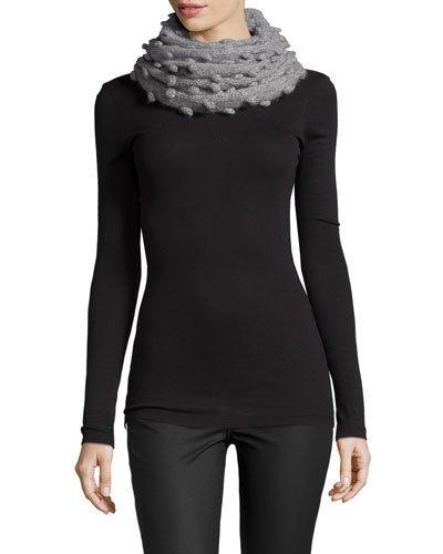 Popcorn-stitch Snood/scarf,