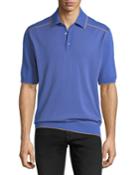 Dot Knit Short-sleeve Polo