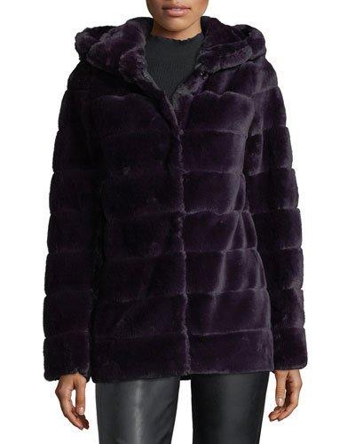 Faux-fur Quilted Chubby Jacket
