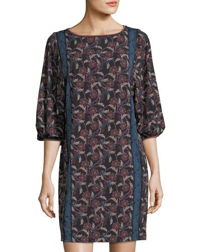 Matte Printed Jersey Dress