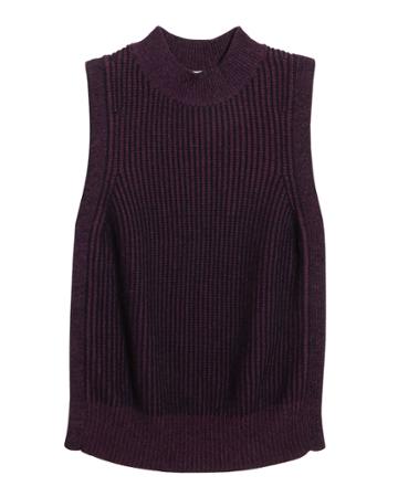 Girl's Braid Knit Sleeveless Sweater,